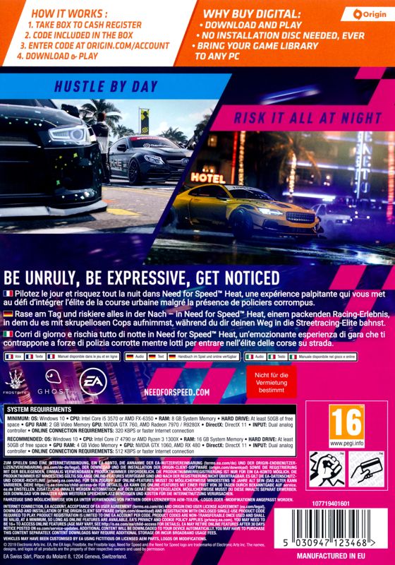 Back Cover for NFS: Heat (Windows)