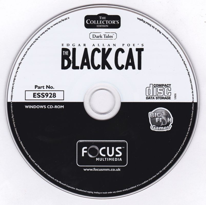 Media for Dark Tales: Edgar Allan Poe's The Black Cat (Collector's Edition) (Windows) (Focus Multimedia release)