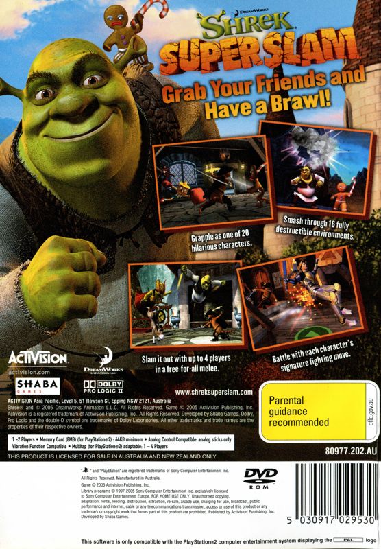 Shrek SuperSlam cover or packaging material - MobyGames