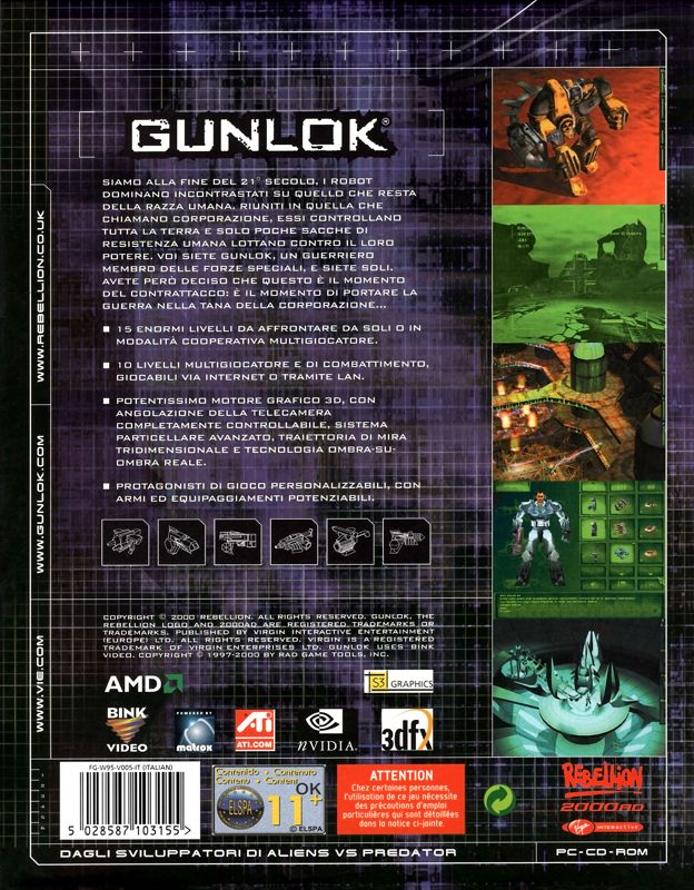 Back Cover for Gunlok (Windows)