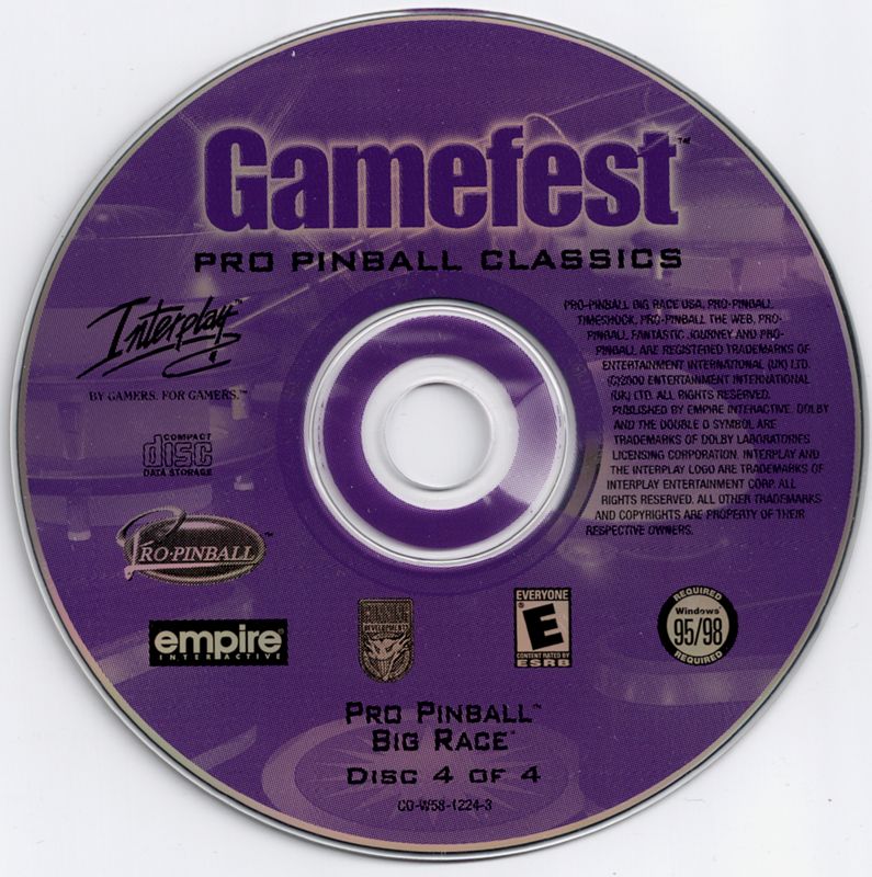 Media for Gamefest: Pinball Classics (Windows): Disc 4