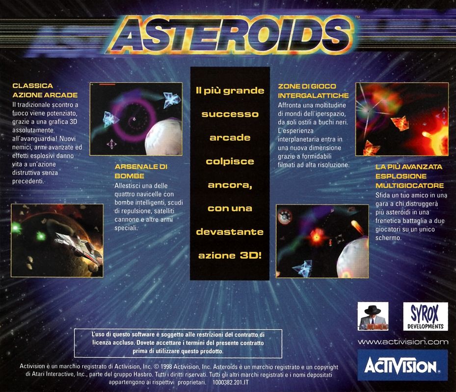 Other for Asteroids (Windows): Jewel Case - Back