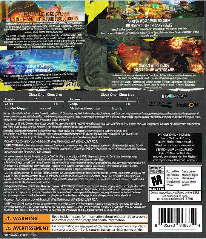 Sunset Overdrive [ DAY ONE Edition ] (XBOX ONE) NEW