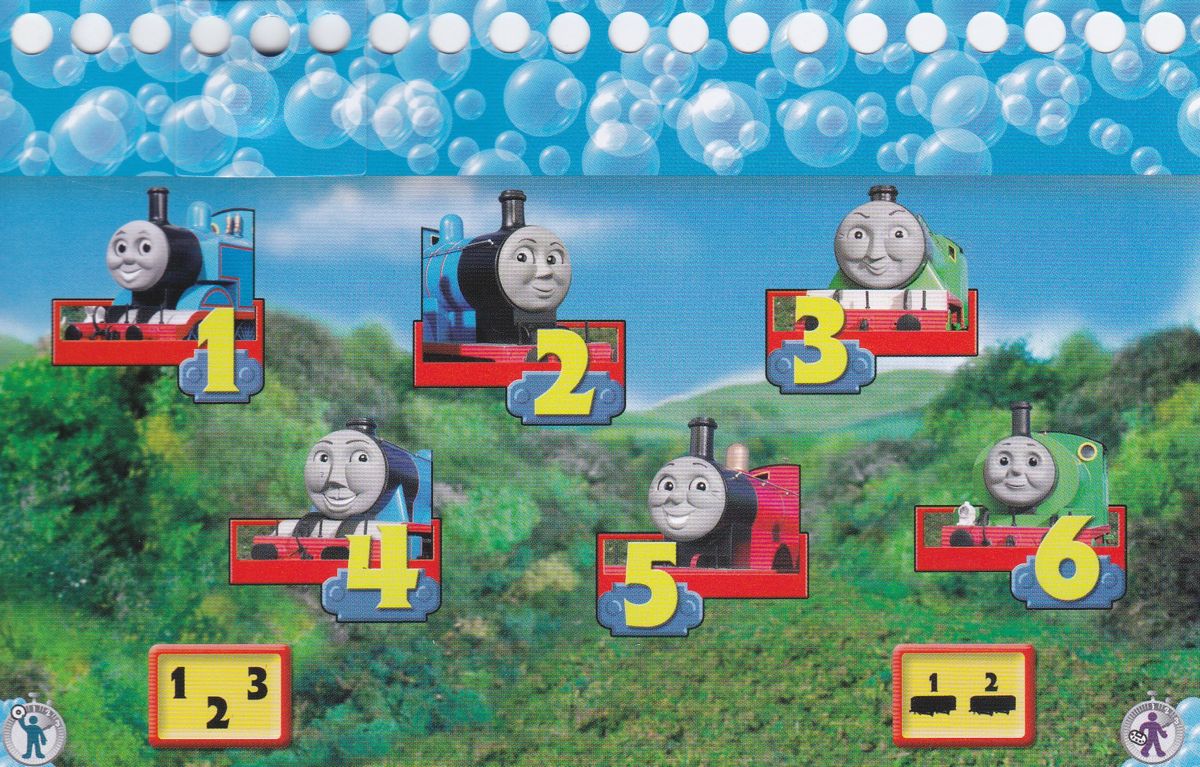 Extras for Thomas & Friends: Full Speed Ahead (Bubble) (Box): The Bubble Game book: This is the Numbers page, it is used with the Counting Coaches and How Many? mini games as well as some Play Away games