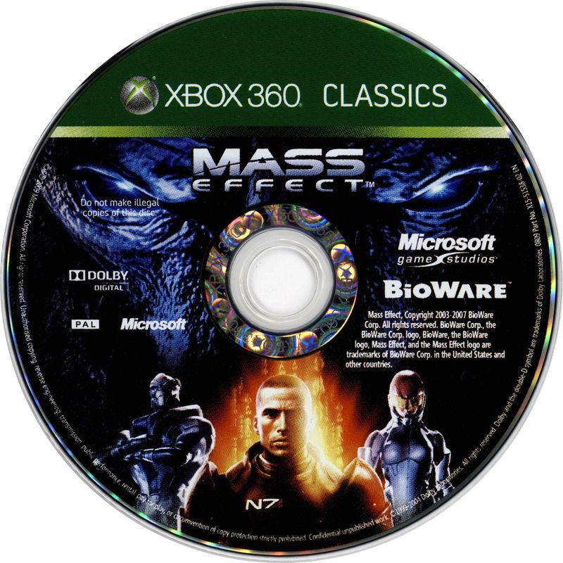 Media for Mass Effect (Xbox 360) (Classics Best Sellers Edition): Game disc