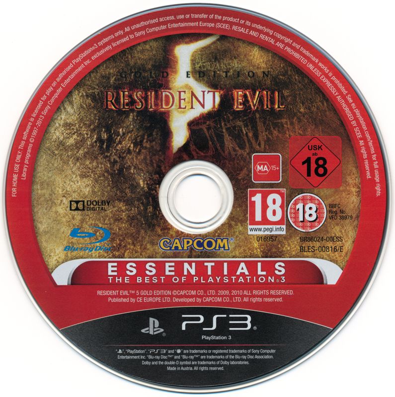 Media for Resident Evil 5: Gold Edition (PlayStation 3) (Essentials Release (Move Edition))