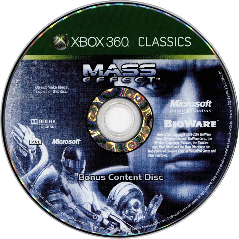 Mass Effect Microsoft Xbox 360 Game Studios Bioware Dolby Digital