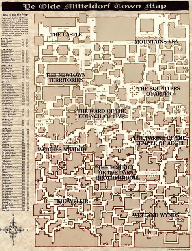 Map for Legends of Valour (DOS)