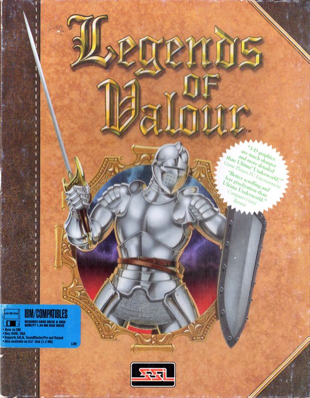 Front Cover for Legends of Valour (DOS)