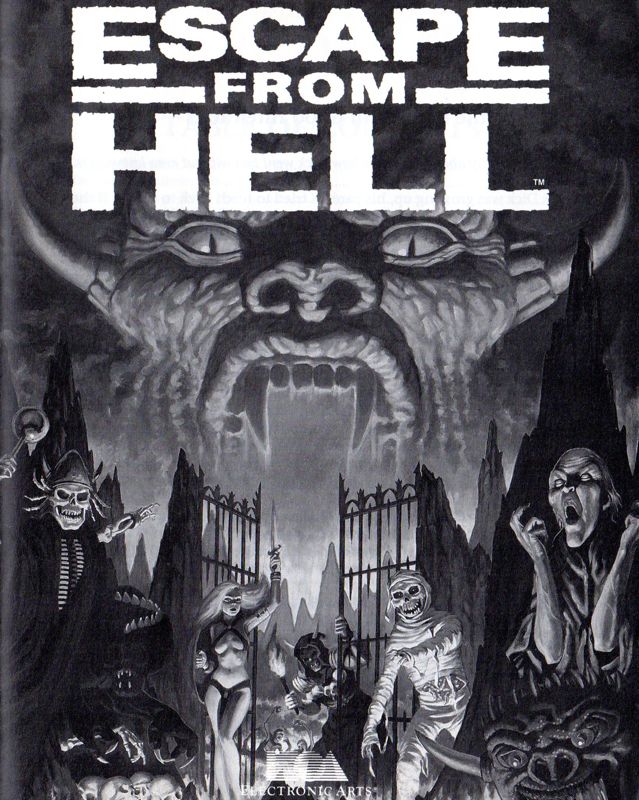 Manual for Escape from Hell (DOS) (5.25" disk release)