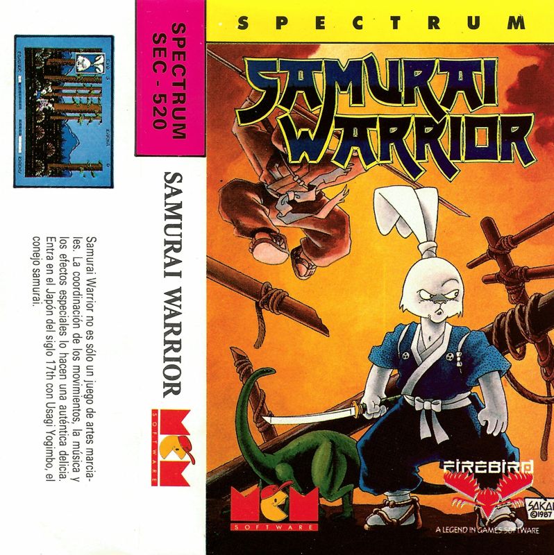 Full Cover for Samurai Warrior: The Battles of.... Usagi Yojimbo (ZX Spectrum)