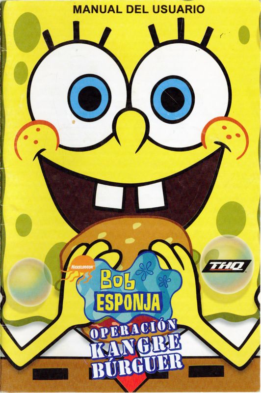 Manual for Spongebob Squarepants: Operation Krabby Patty (Windows): Front