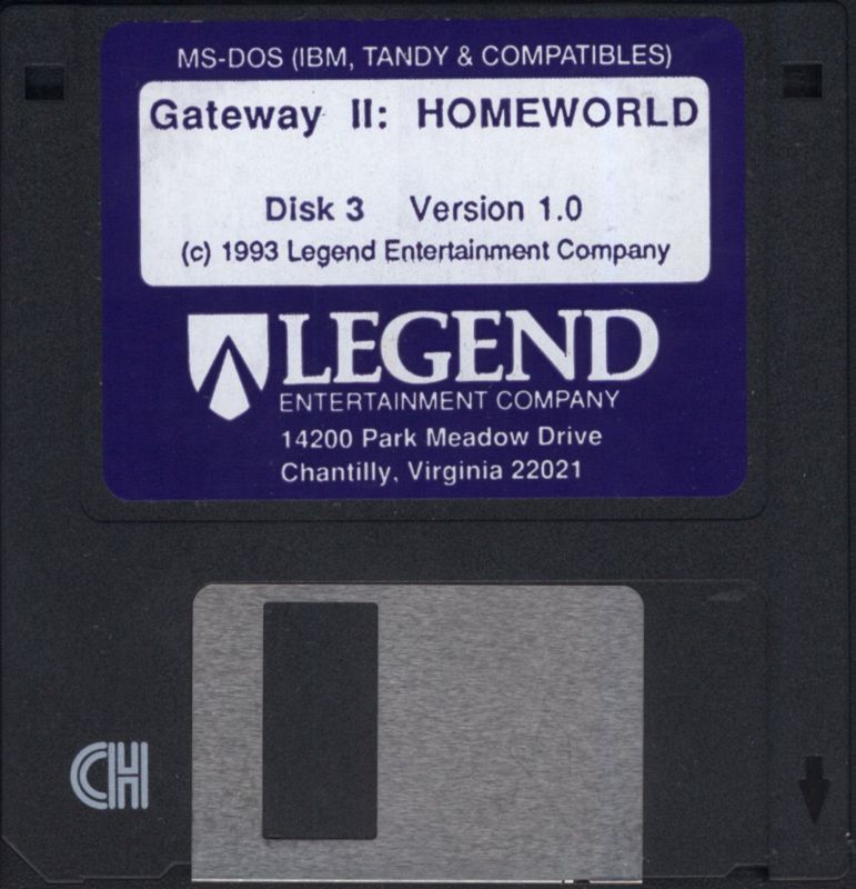 Media for Gateway II: Homeworld (DOS): Disk 3