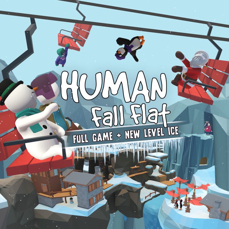 Front Cover for Human: Fall Flat - Full Game + New Level Ice (PlayStation 4) (download release)