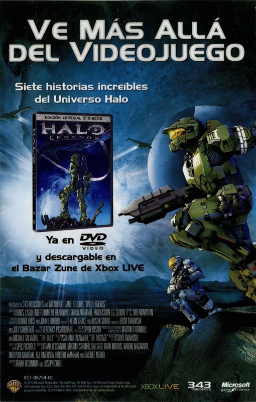 Advertisement for Halo: Reach (Limited Edition) (Xbox 360): back