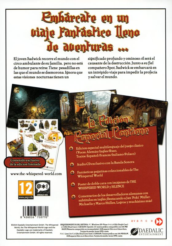 Other for The Whispered World: Special Edition (Macintosh and Windows): Keep case - Back