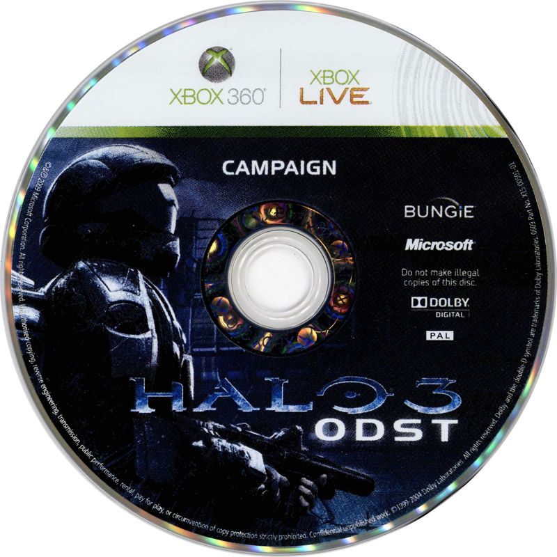 Media for Halo 3: ODST (Xbox 360): Campaign disc