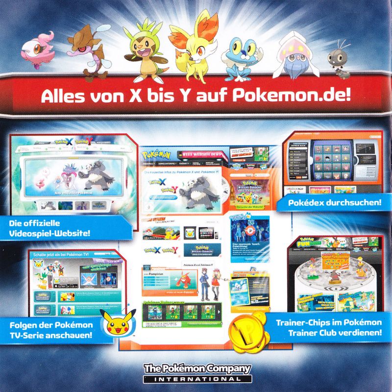 Advertisement for Pokémon Y (Nintendo 3DS): Back