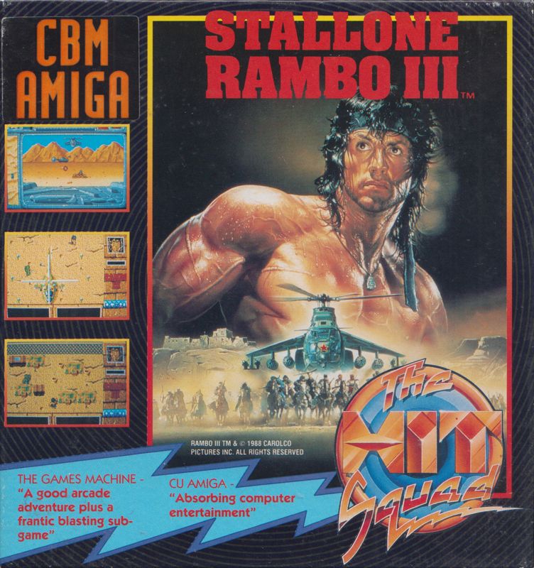 Front Cover for Rambo III (Amiga) (The HIT Squad release)