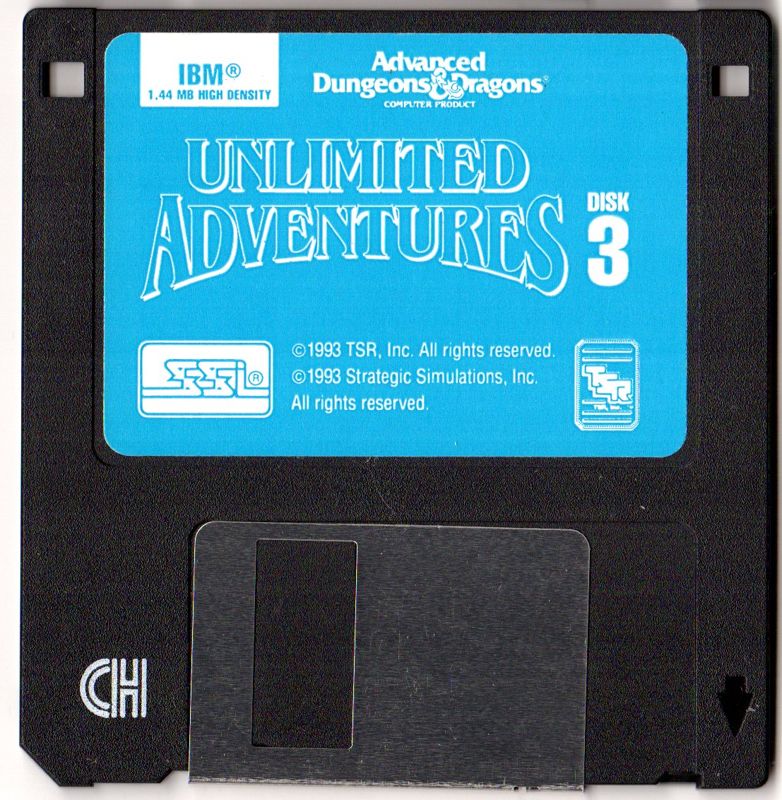 Media for Unlimited Adventures (DOS) (Original release): Disk 3 / 3