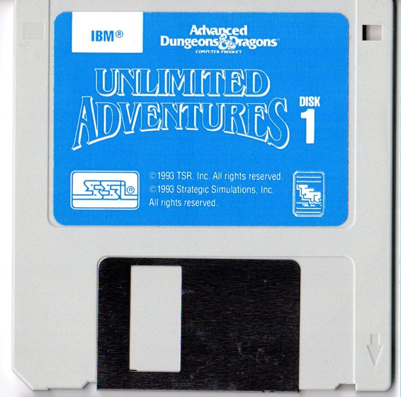 Media for Unlimited Adventures (DOS) (Original release): Disk 1 / 3