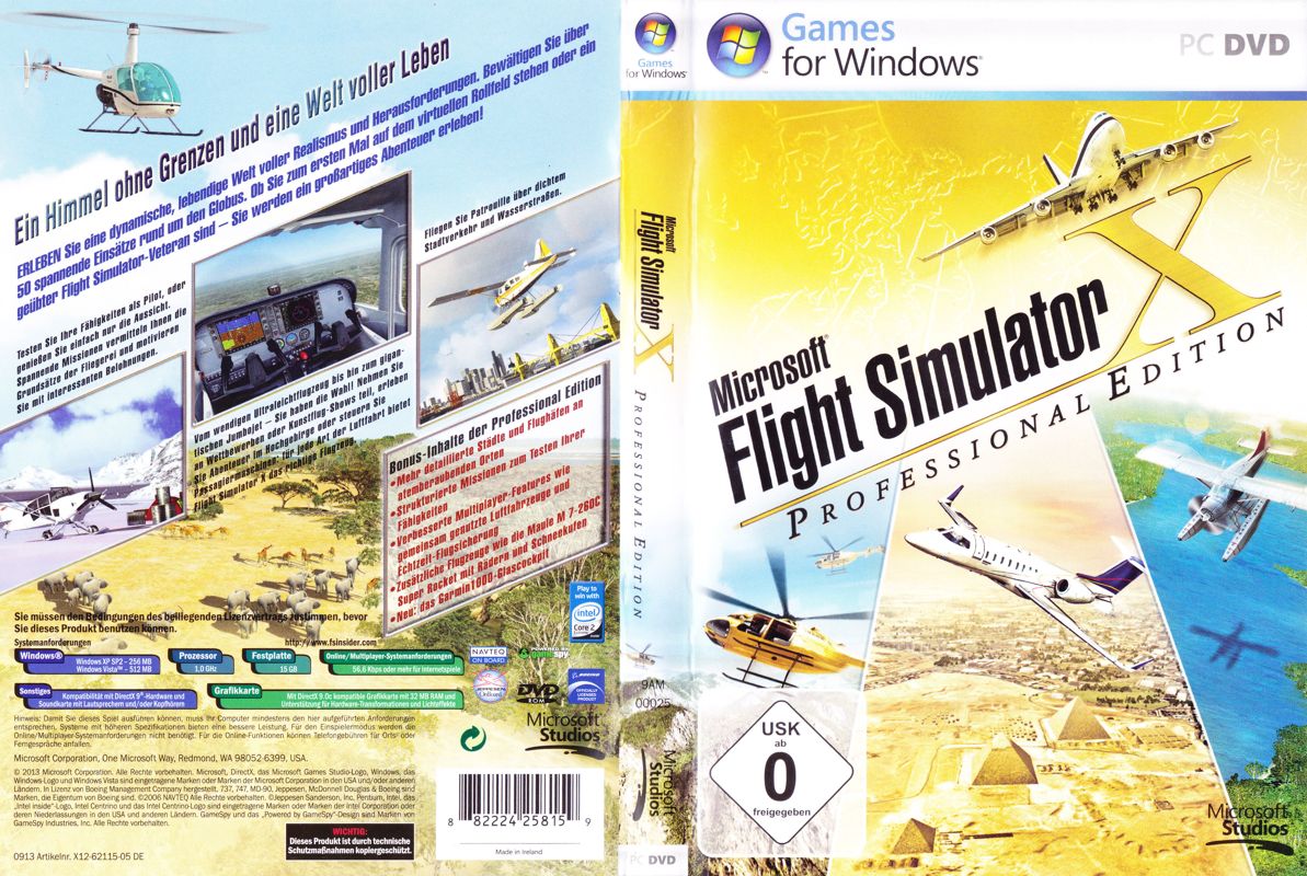 Full Cover for Microsoft Flight Simulator X (Deluxe Edition) (Windows) (Article No. X12-62115-05 DE (re-release))