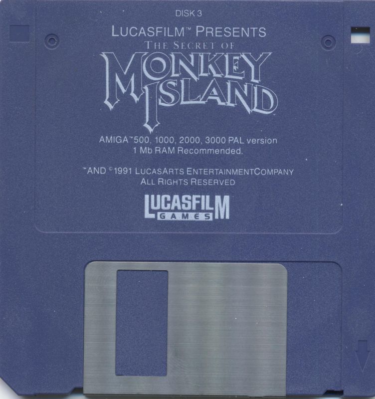 Media for The Secret of Monkey Island (Amiga): Disk 3