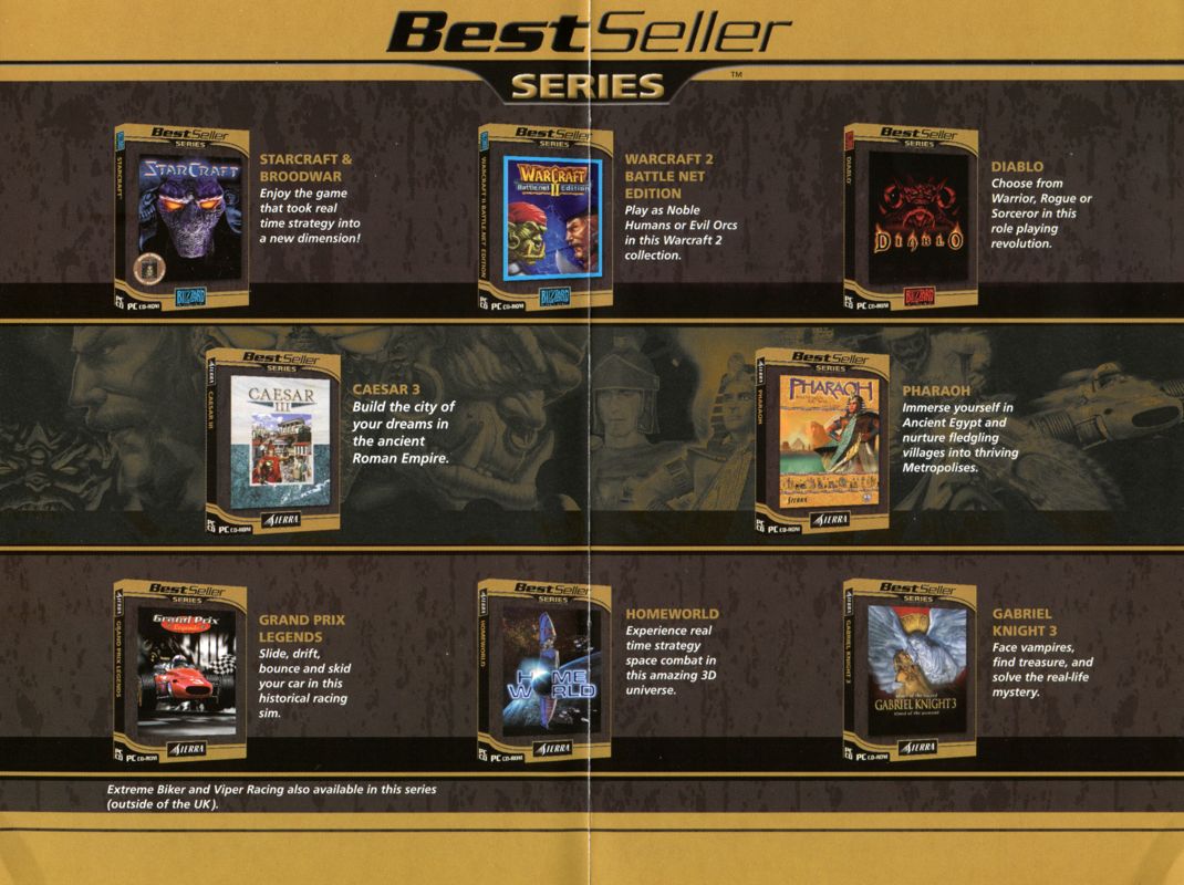 Advertisement for WarCraft II: Battle Chest (Macintosh and Windows) (BestSeller Series release (2001)): Catalog - Inside