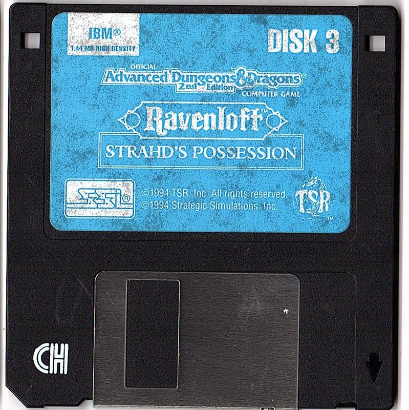 Media for Ravenloft: Strahd's Possession (DOS) (Original 3.5" Disk Release): Disk 3