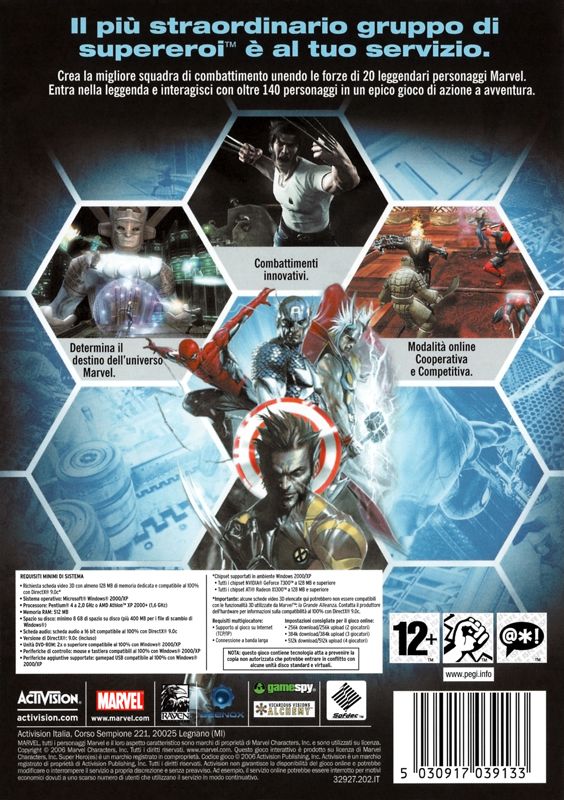 Back Cover for Marvel Ultimate Alliance (Windows)