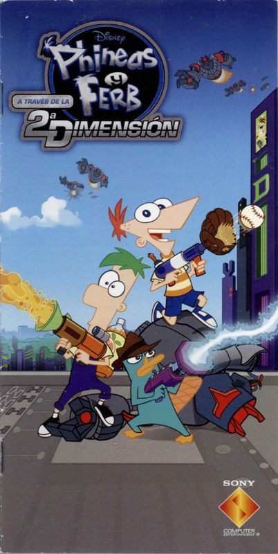 Manual for Phineas and Ferb: Across the 2nd Dimension (PSP): Front