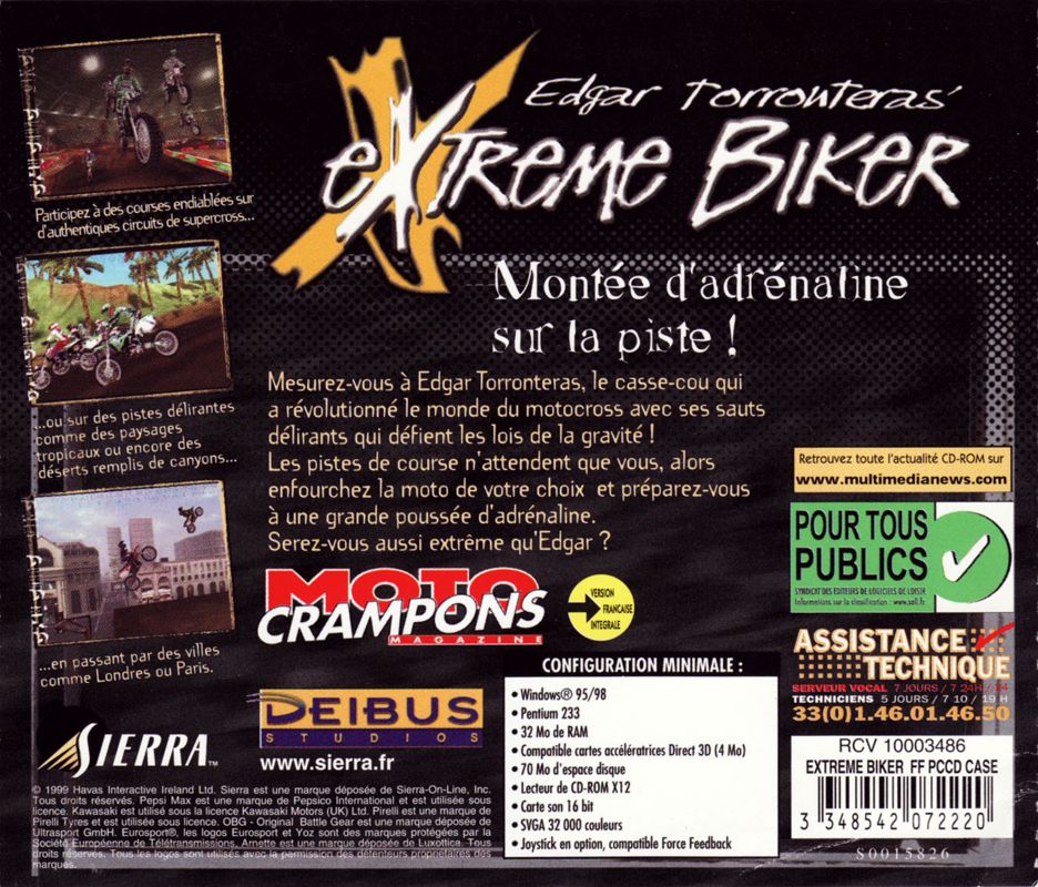 Other for Edgar Torronteras' eXtreme Biker (Windows): Jewel Case - Back