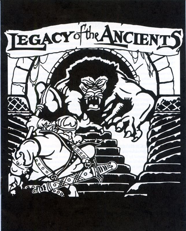 Manual for Legacy of the Ancients (DOS): Front