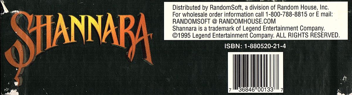 Spine/Sides for Shannara (DOS): Top