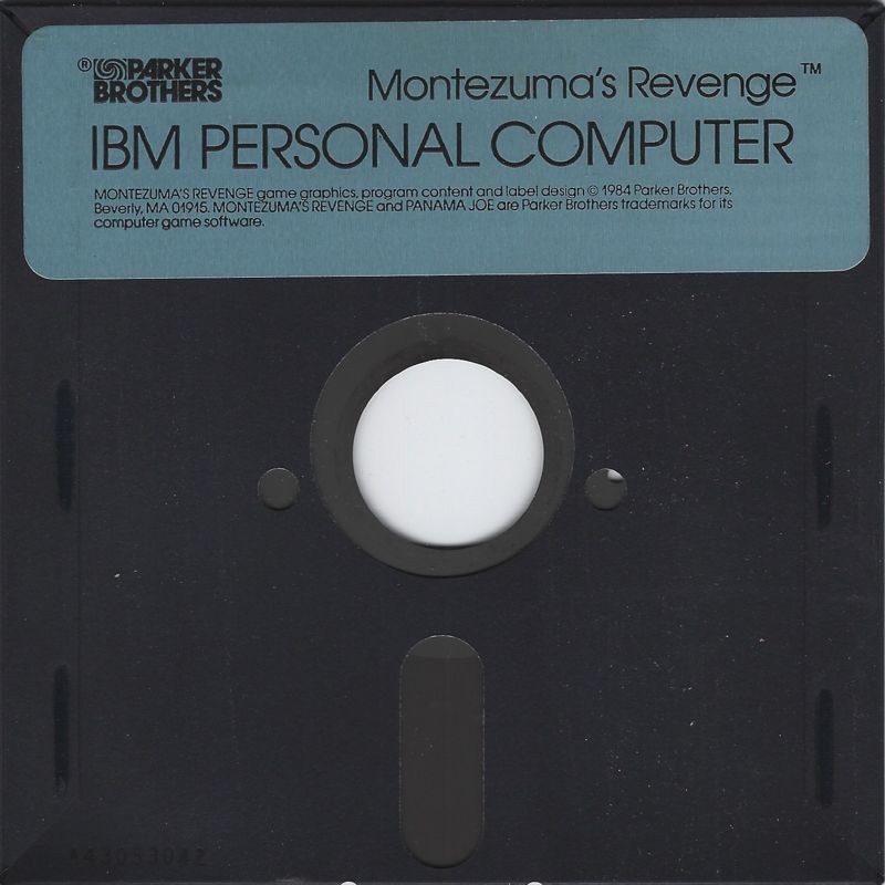 Media for Montezuma's Revenge (Apple II and PC Booter): Back