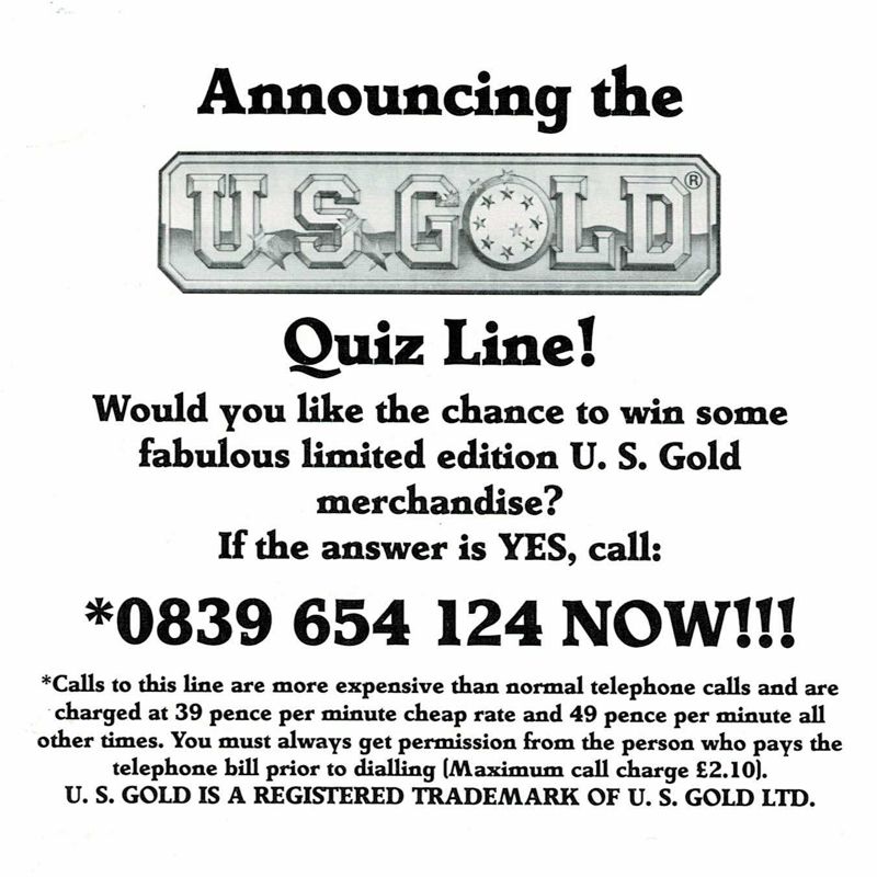 Extras for Dominus (DOS): Quiz Line & Help Line - Front