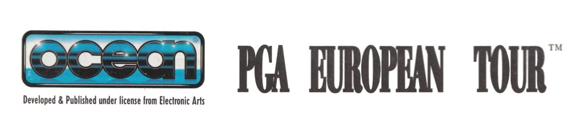 Spine/Sides for PGA European Tour (Amiga): Top