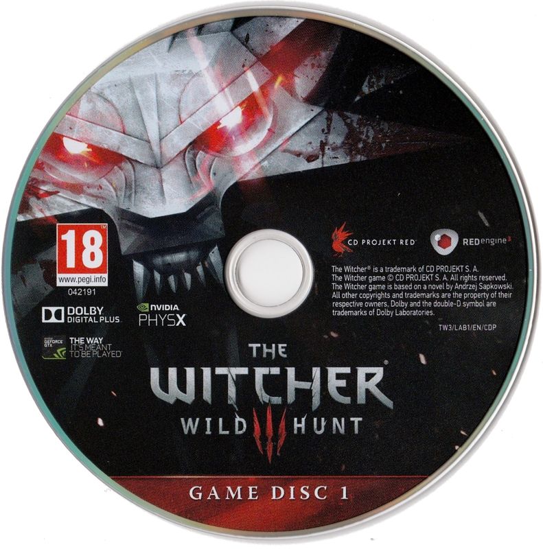 Media for The Witcher 3: Wild Hunt (Windows): Disc 1