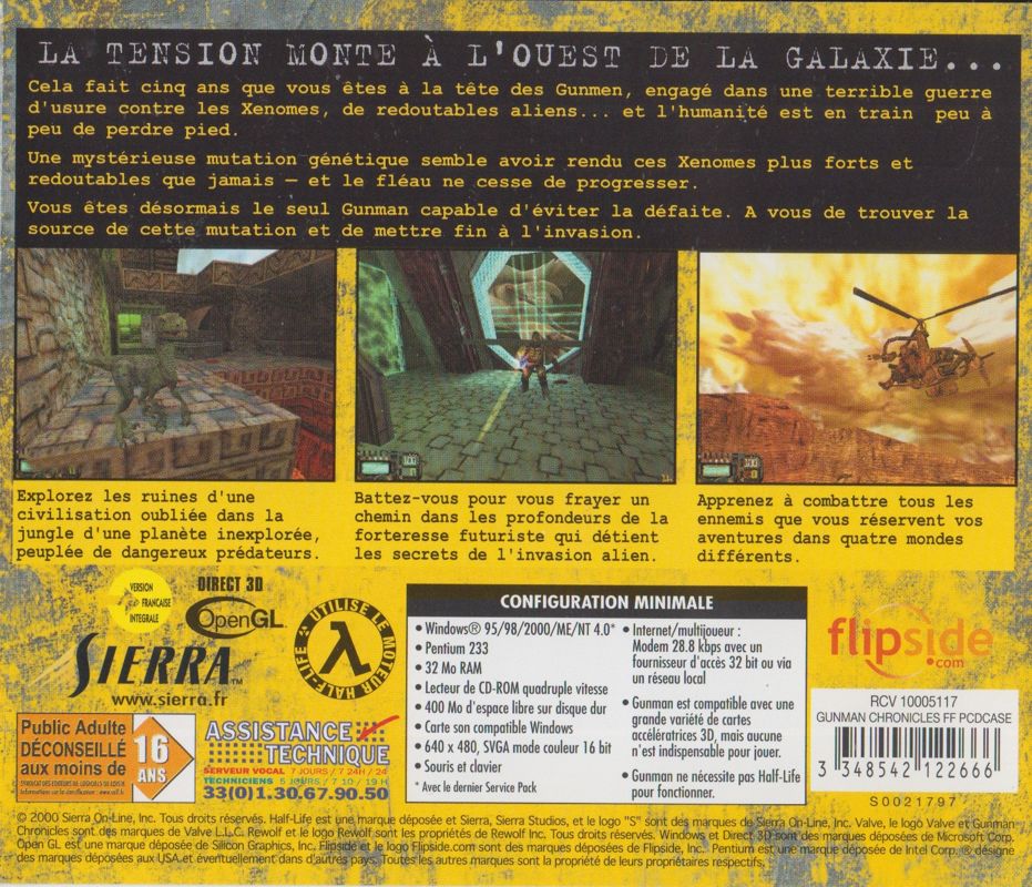 Other for Gunman Chronicles (Windows): Jewel Case - Back