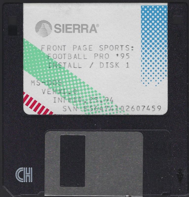 Media for Front Page Sports: Football Pro '95 (DOS)