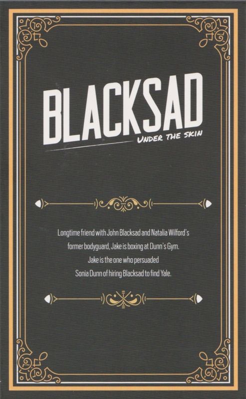 Extras for Blacksad: Under the Skin (Limited Edition) (Nintendo Switch) (Sleeved Keep Case): Post Card - <i>Jake Ostiombe</i> - Back