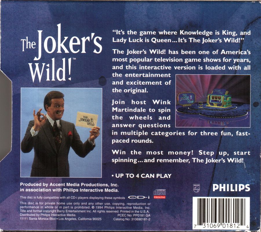 Back Cover for The Joker's Wild! (CD-i)