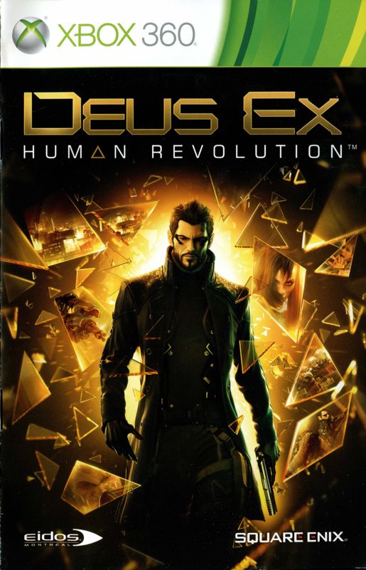 Manual for Deus Ex: Human Revolution (Xbox 360): Front