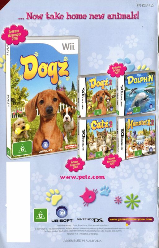 Manual for The Dog Island (Wii): Back