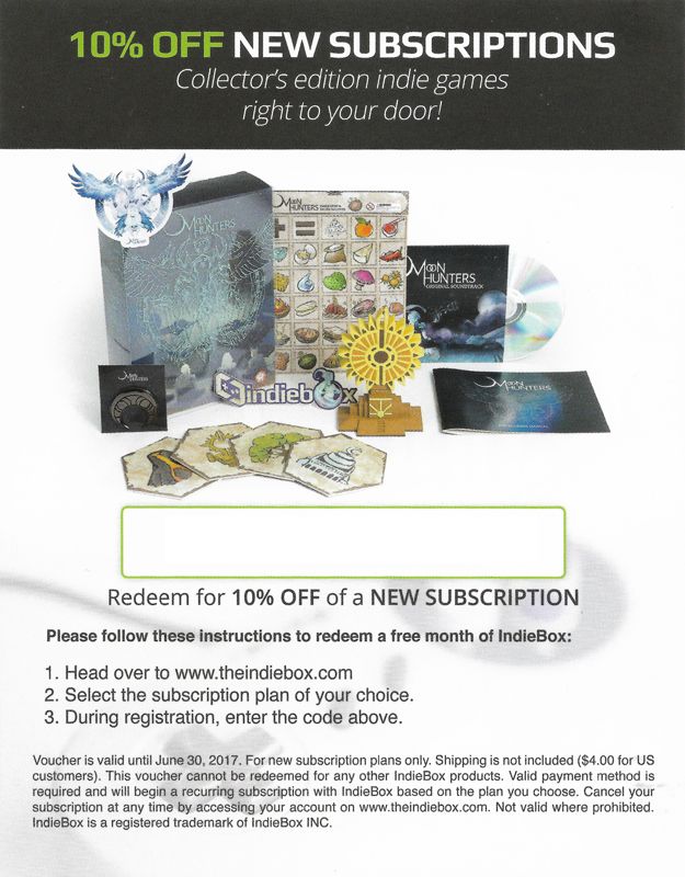 Extras for Nuclear Throne: Collector's Edition (Linux and Macintosh and Windows): IndieBox discount voucher - Back