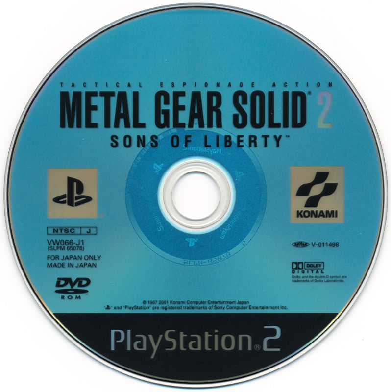 Media for Metal Gear Solid 2: Sons of Liberty (PlayStation 2)