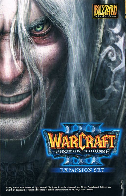 Manual for StarCraft: Anthology (Macintosh and Windows) (BestSeller Series release (alternate English version post-2003)): Back - Ad for WarCraft III: The Frozen Throne