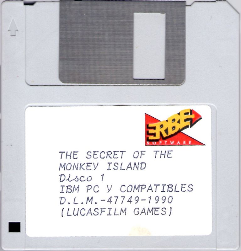 Media for The Secret of Monkey Island (DOS) (3.5" Floppy Disk release): Disk 1/4
