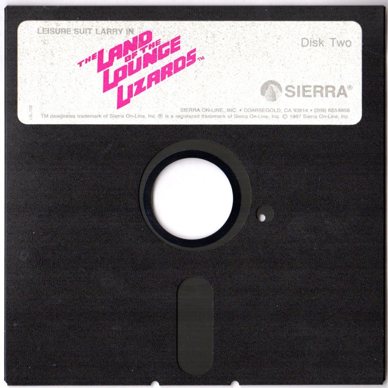 Media for Leisure Suit Larry in the Land of the Lounge Lizards (DOS) (Dual Media Release (alternate disk labels)): 5.25" Disk 2