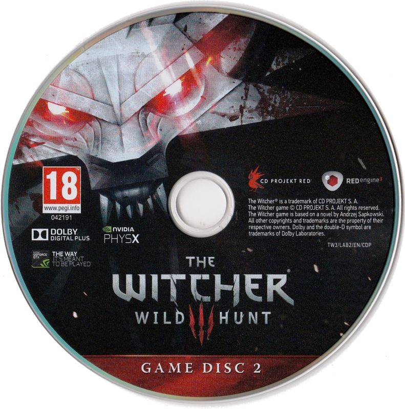 Media for The Witcher 3: Wild Hunt (Windows): Disc 2